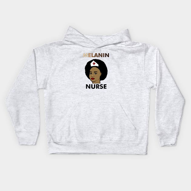 Afro Melanin Nurse, Black History African Kids Hoodie by dukito